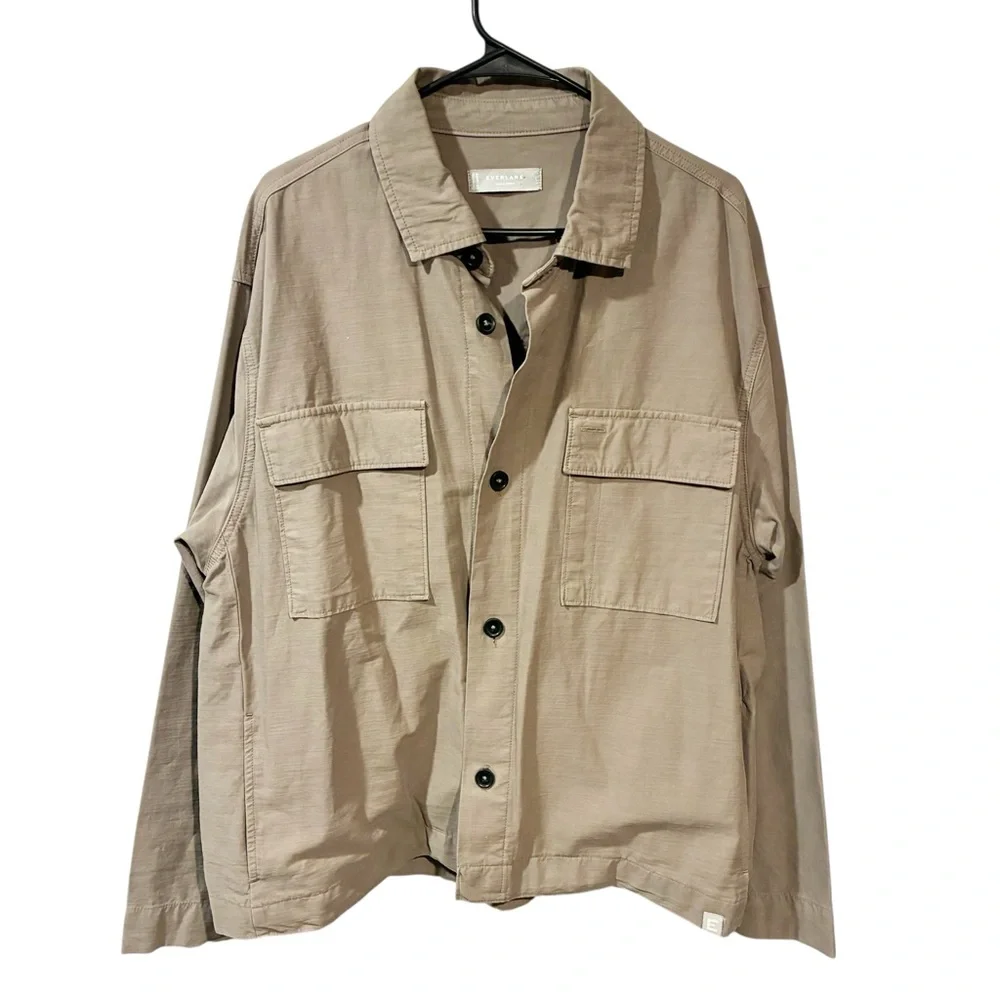 Everlane THE UTILITY SHIRT JACKET IN BUTTERSOFT Full Button Size‎ Large